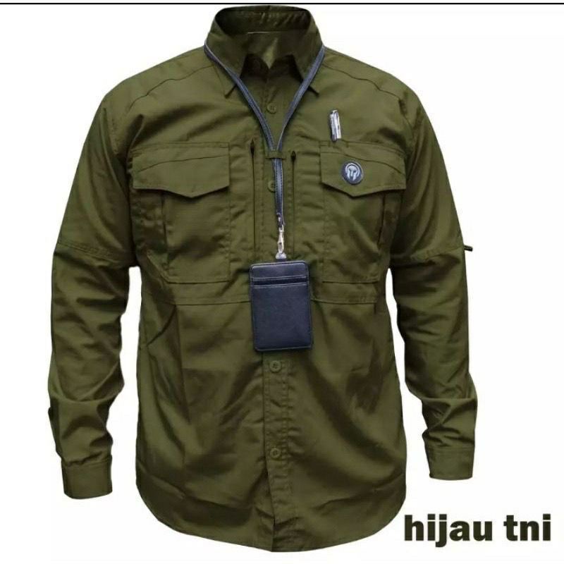 Kemeja lengan panjang M Tac tactical / lapangan /kerja outdoor/safety/formal kualitas terbaik