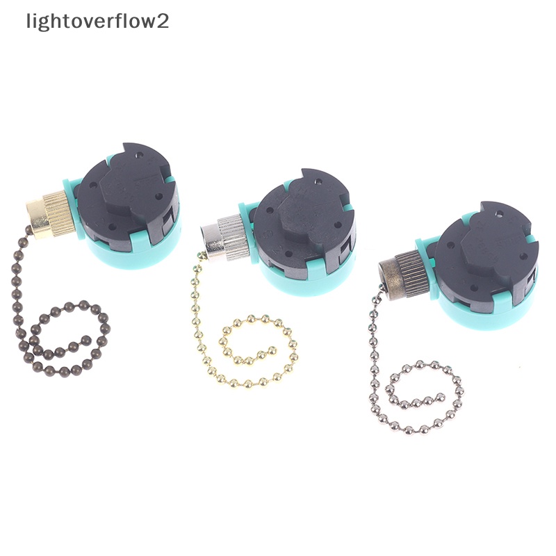 [lightoverflow2] 1pc Saklar EU/US Adjustable Speed Pull Chain Tombol Kontrol Saklar Kipas Plafon [ID]