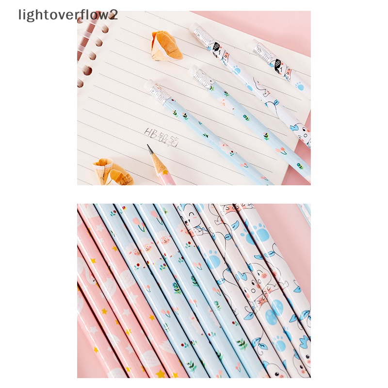 [lightoverflow2] 10pcs Pensil Kartun Lucu HB Lead Paing Drawing Pencil Student Wrig Drawing Sketch Pen Untuk Alat Tulis Sekolah [ID]