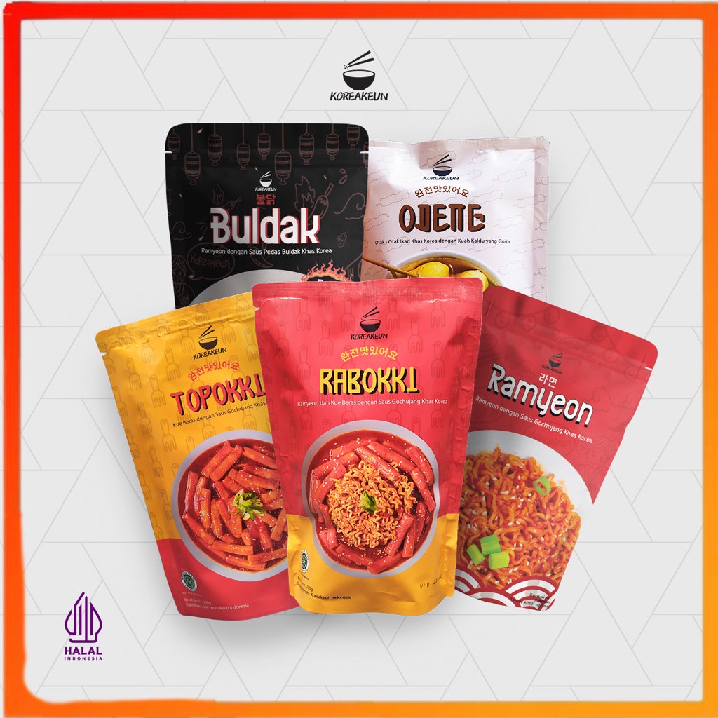 

NEW PRODUCT KOREAKEUN Paket Mukbang Hemat 5 In 1 Topoki Rabokki Odeng Ramyeon Buldak Makanan Korea Halal Ter Worth It Hot Promo