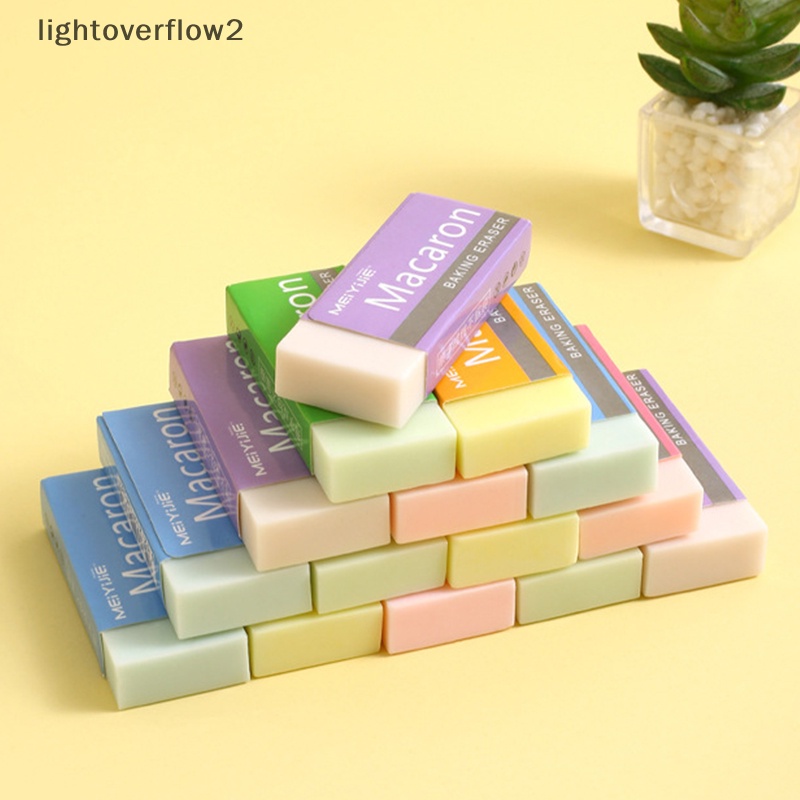 [lightoverflow2] Random Pencil Eraser Macaron Color Awet Penghapus Remah Remah Anak Alat Tulis Sekolah Siswa Tanpa Tanda
