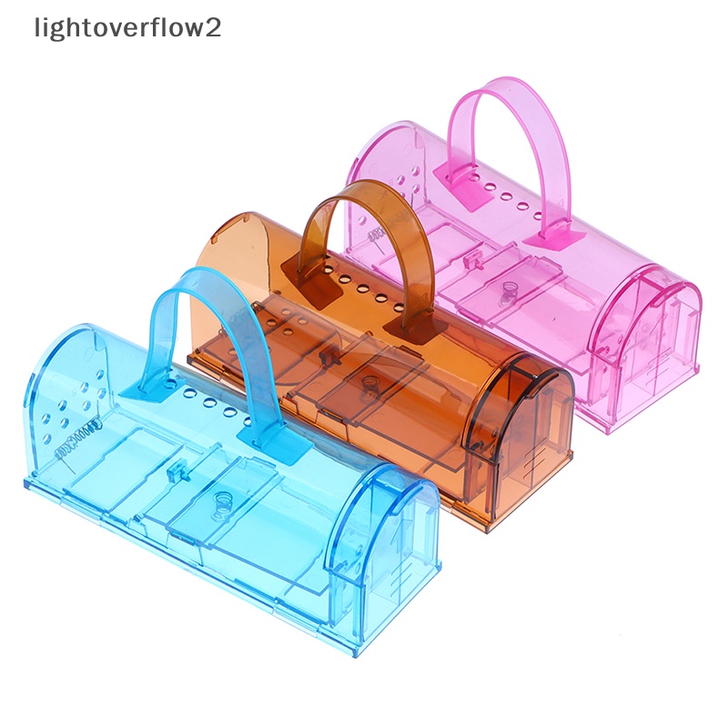 [lightoverflow2] Smart Self-locking Mouse Trap Safe Firm Transparan Rumah Tangga Penangkap Tikus [ID]