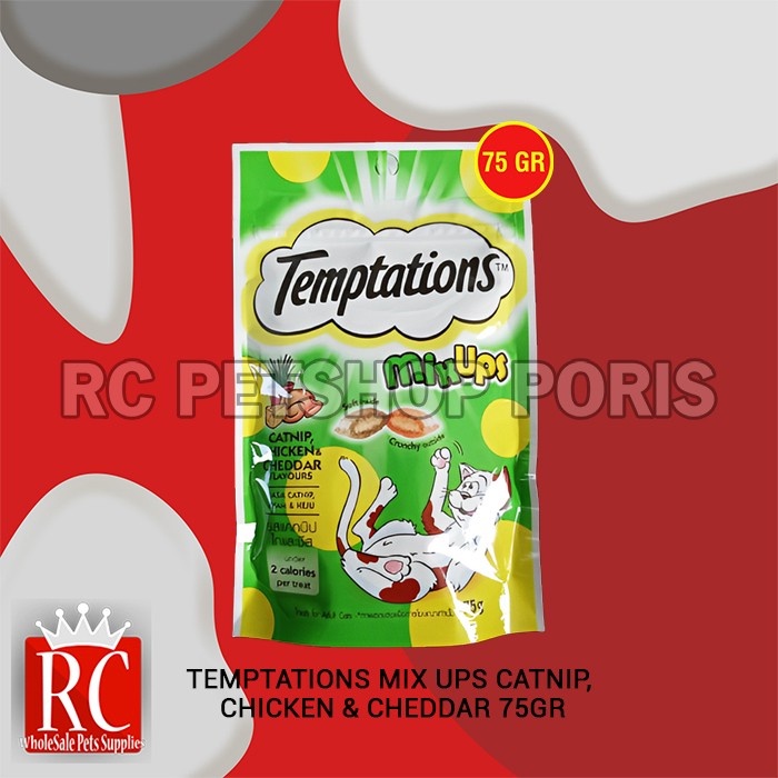 Snack Cemilan Kucing Cat Treat Temptations Mix Up 75 Gram