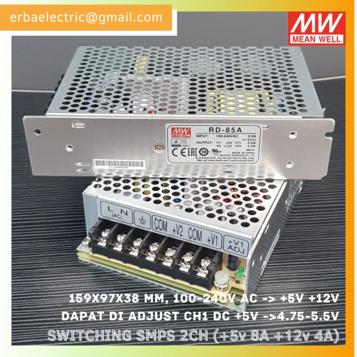 Mean Well RD-85A SMPS DC 5v 12v Switching Power Supply SMPS NED-75A