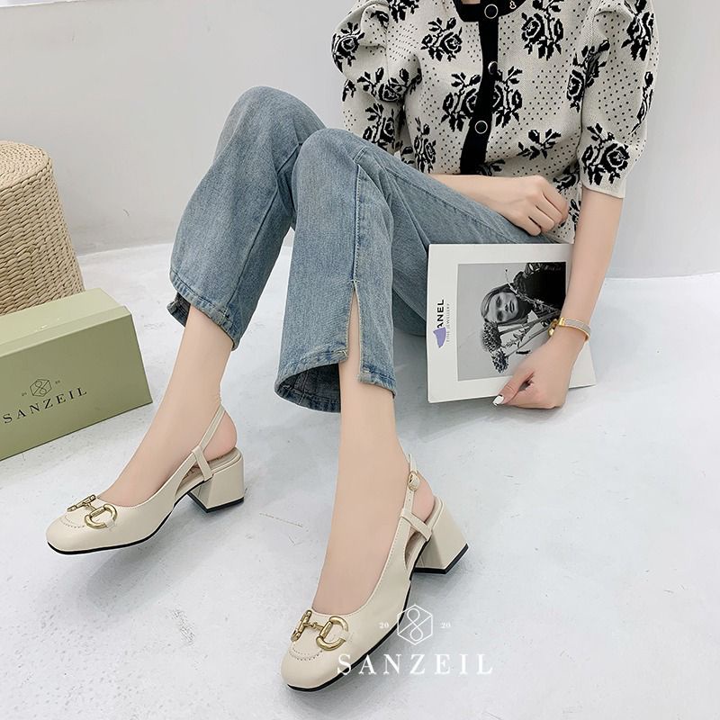 [COD] 0002 Sanzeil Horbit Sepatu Wanita Import Block Shoes