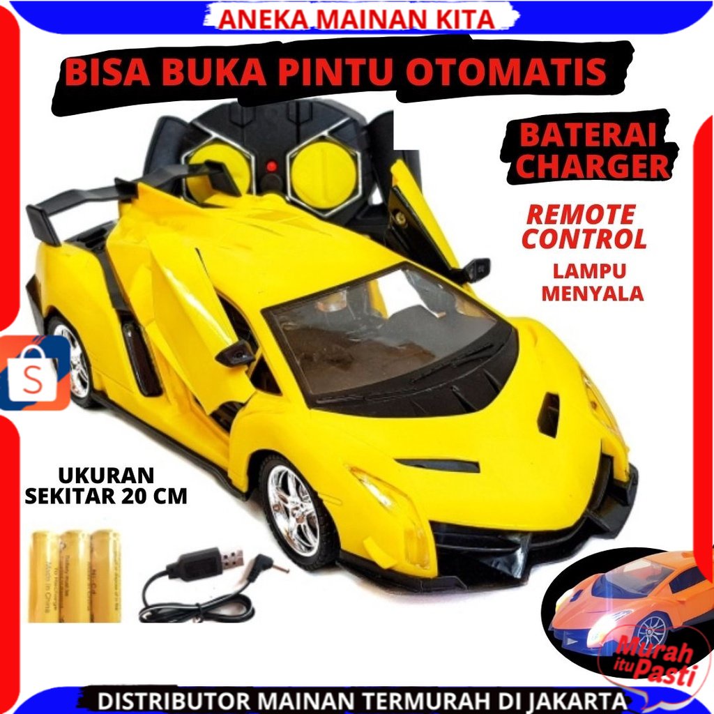 Mainan Anak Mobil Remote Control Top Speed Buka Tutup Pintu Baterai Cas