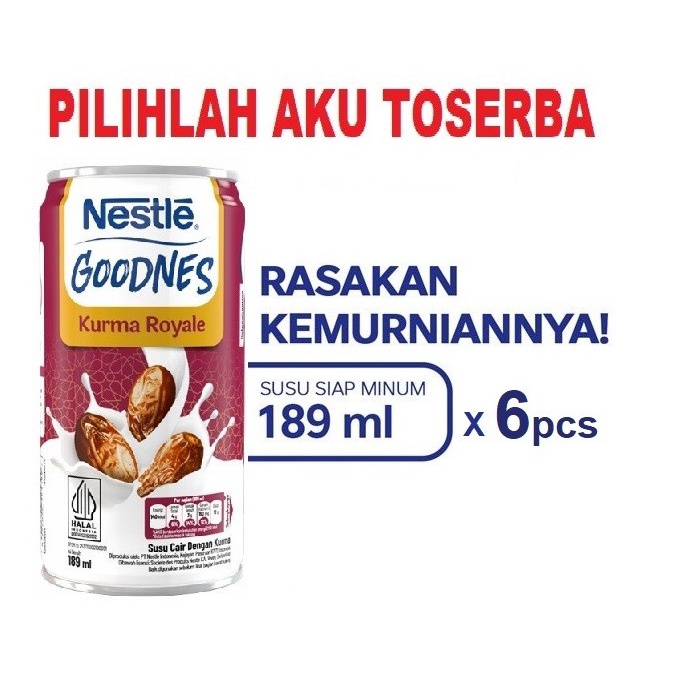 Susu Nestle GOODNES KURMA Royale 189 ml - ( HARGA 6 KALENG )