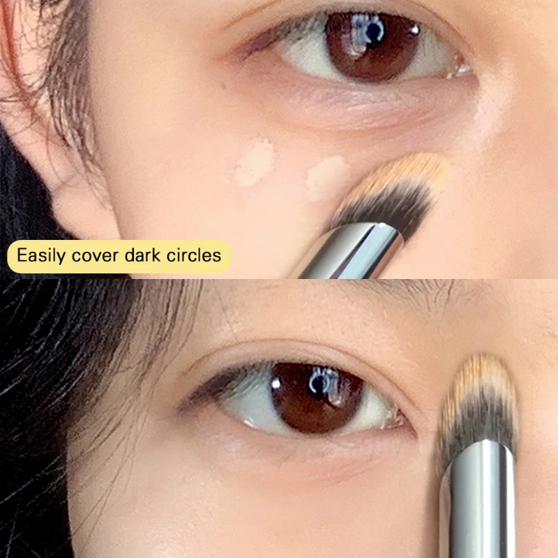 1pc Profesional Sikat Concealer Kontur Hidung Jari Perut Berlian Makeup Brush Facial Lekuk Foundation Eye Shadow Brush Lembut Detail Brush Makeup Alat Untuk Wanita