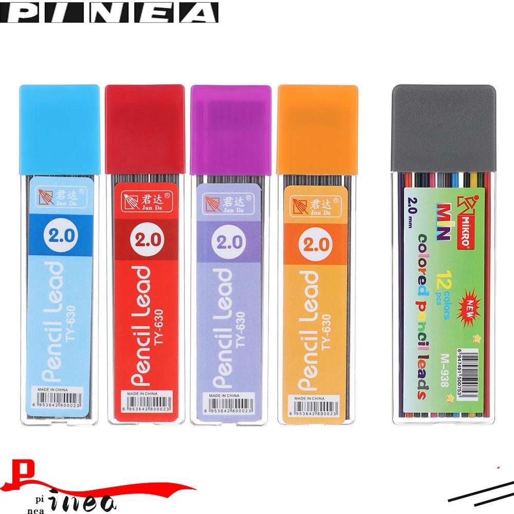 Nanas 9/12PCS Isi Ulang Pensil Mekanik Cores Scrapbooking Art Design Gambar Tulisan Lukisan Hitam/Warna-Warni