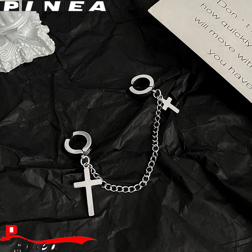 Anting Nanas Hitam New Rantai Salib
