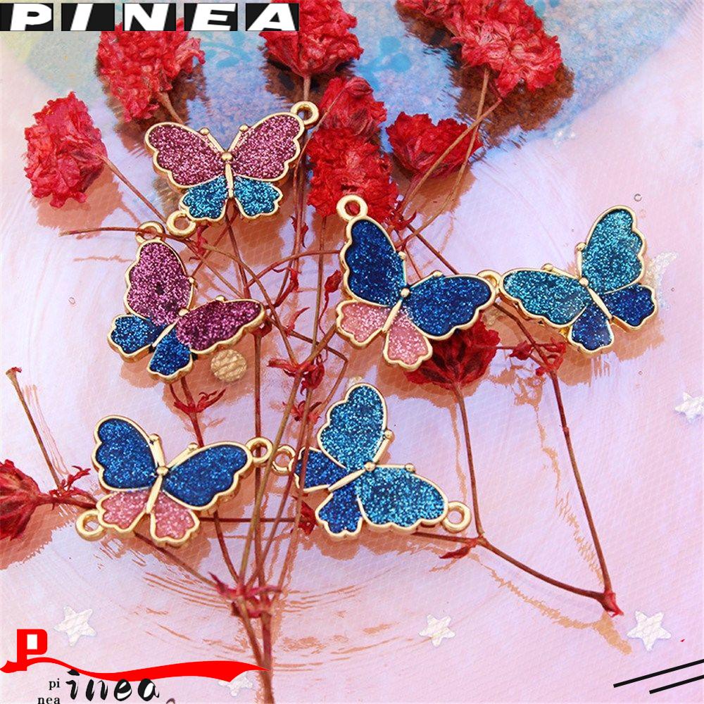 Nanas 10 Pcs Butterfly Shaped Charms Handmade Aksesoris Kalung Temuan Perhiasan Jewelry Making