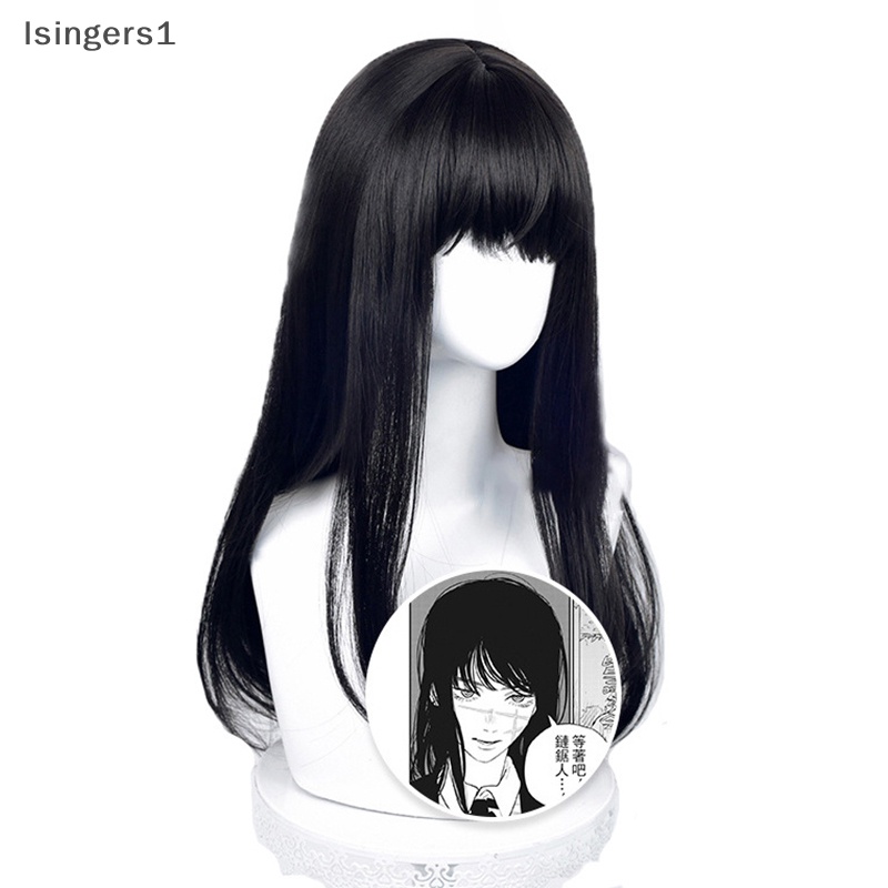 [lsingers1] Anime Chain Man Mitaka Asa Cosplay Wig Asa Mitaka Panjang 65cm Hitam Tahan Panas Rambut Sintetis Wig Pesta Butik