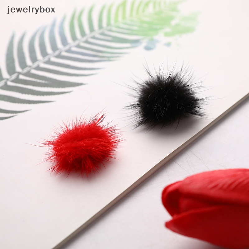 [jewelrybox] 10pcs Desain Nail Art Mini Pom Pom Mink Bola Bulu DIY Pompones Perlengkapan Jahit Butik