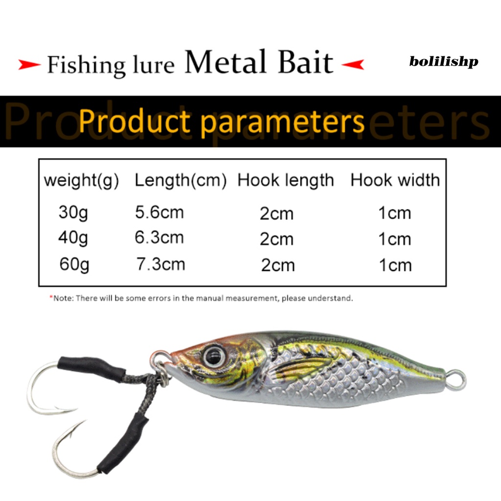 Bo-30/40/60g Umpan Umpan Ikan Penembus Kuat Tajam Hidup Simulasi 3D Umpan Pancing Tiga Dimensi Untuk Angling