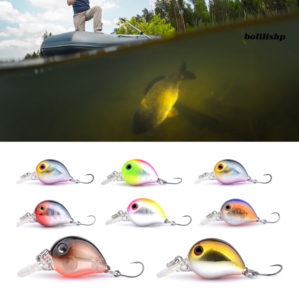 Bo-3.2cm/1.5g Umpan Bionik 3D Simulasi Fisheye Tajam Kait Realistis Angling Mengambang Air Kait Tunggal Umpan Umpan Memancing Luar Ruangan