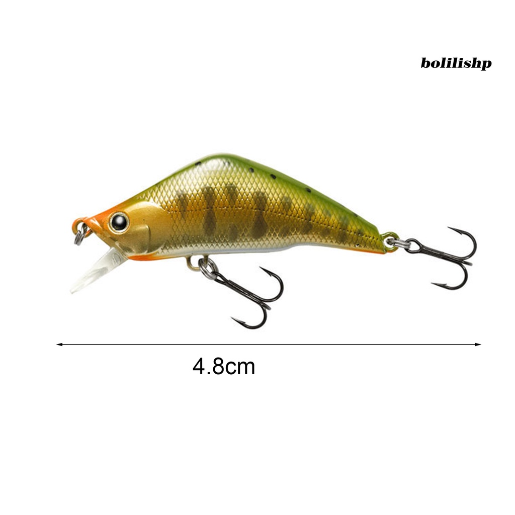 Bo-4.8cm/3.8g Buatan Memancing Umpan Bionic 3D Mata Tajam Kait Arus Trout Tenggelam Ikan Kecil Lure Untuk Air Tawar Air Asin