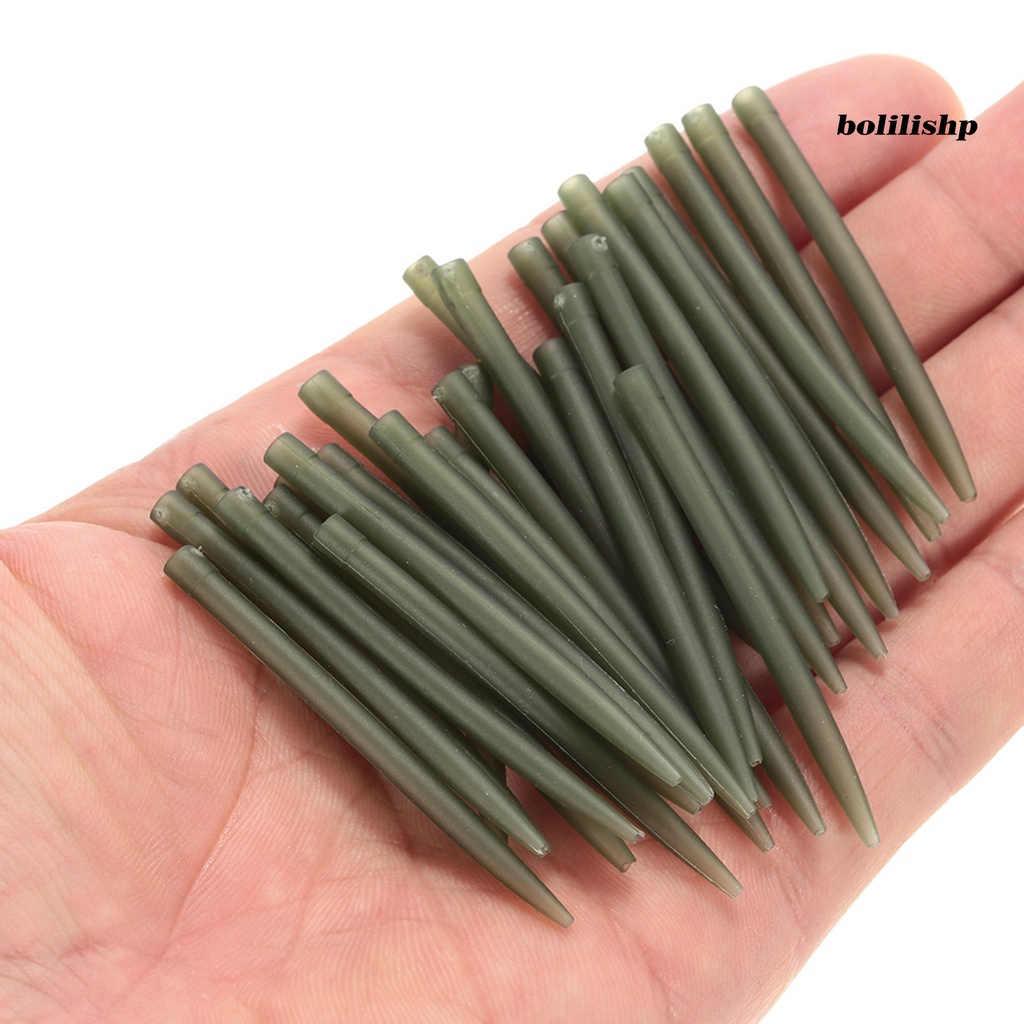 Bo-30pcs 53mm Lengan Karet Anti Kusut Tahan Korosi Fleksibel Tahan Lama Tahan Aus Aksesoris Mini Sea Rod Rig Memancing Ikan Gurame Karet Tip Tabung Peralatan Memancing