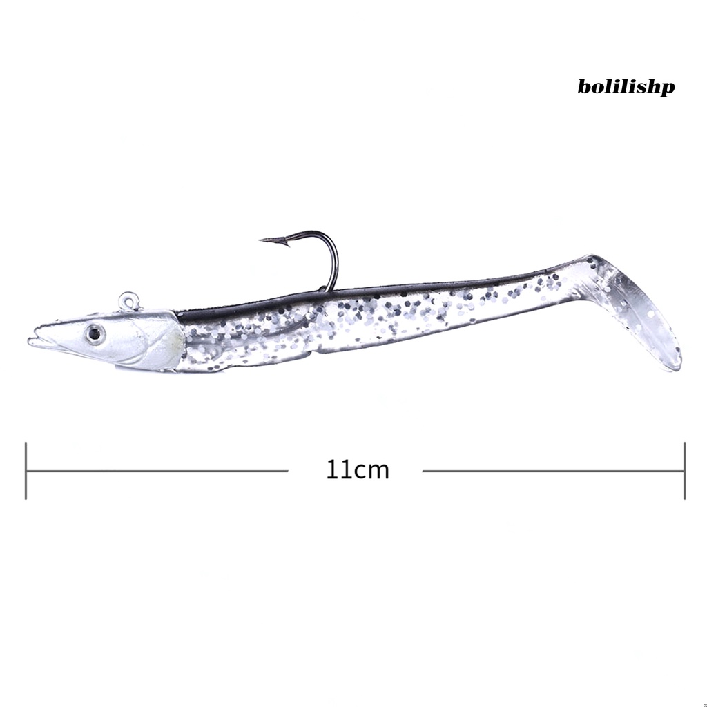Bo-11cm/19g Umpan Lembut Simulasi Jig Kepala T Ekor Tajam Kait Tunggal Mencegah Lolos Universal Buatan Umpan Luar Memancing Memikat Perlengkapan Memancing