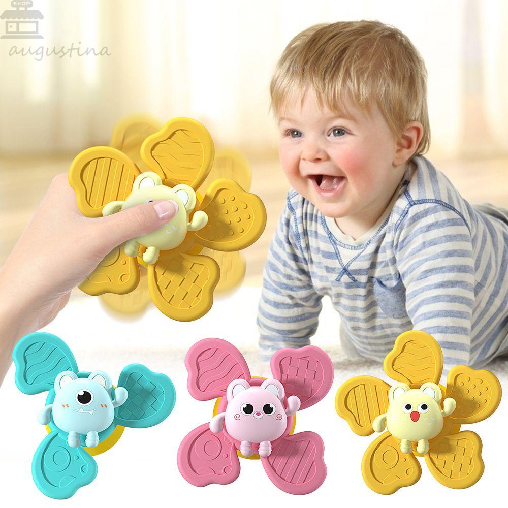 Agustina Fidget Spinners Lucu Hadiah Ulang Tahun Kartun Mainan Klasik Mainan Bayi Berputar Bunga Mainan Mandi Novelty Sucker Windmill Toy