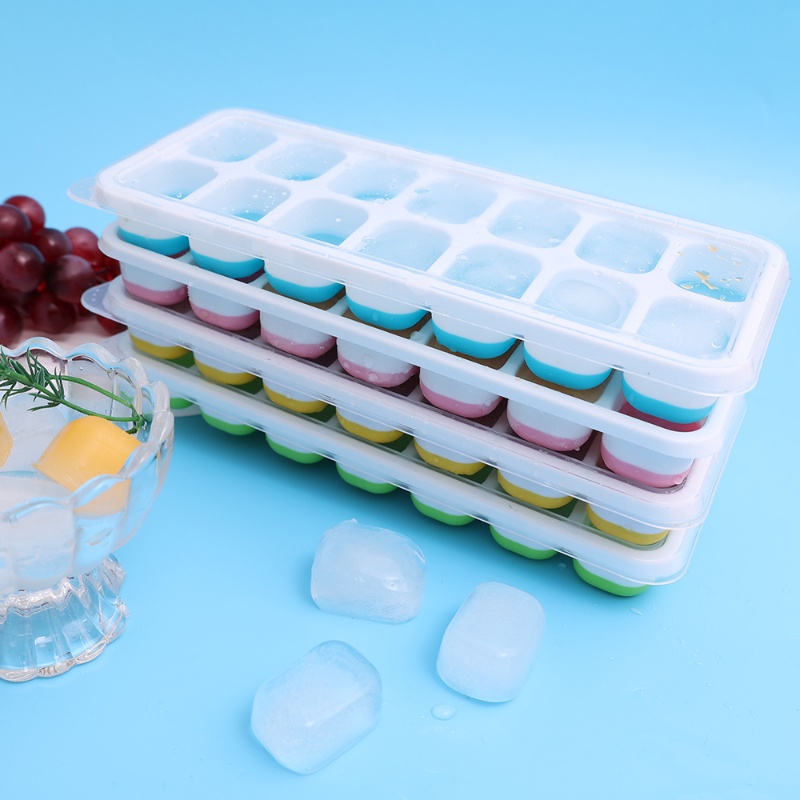 14 /18/33Grids Reusable Ice Cube Frozen Tray Dengan Tutup/Cetakan Es DIY Mudah Dilepas Untuk Whiskey Cocktail Beer