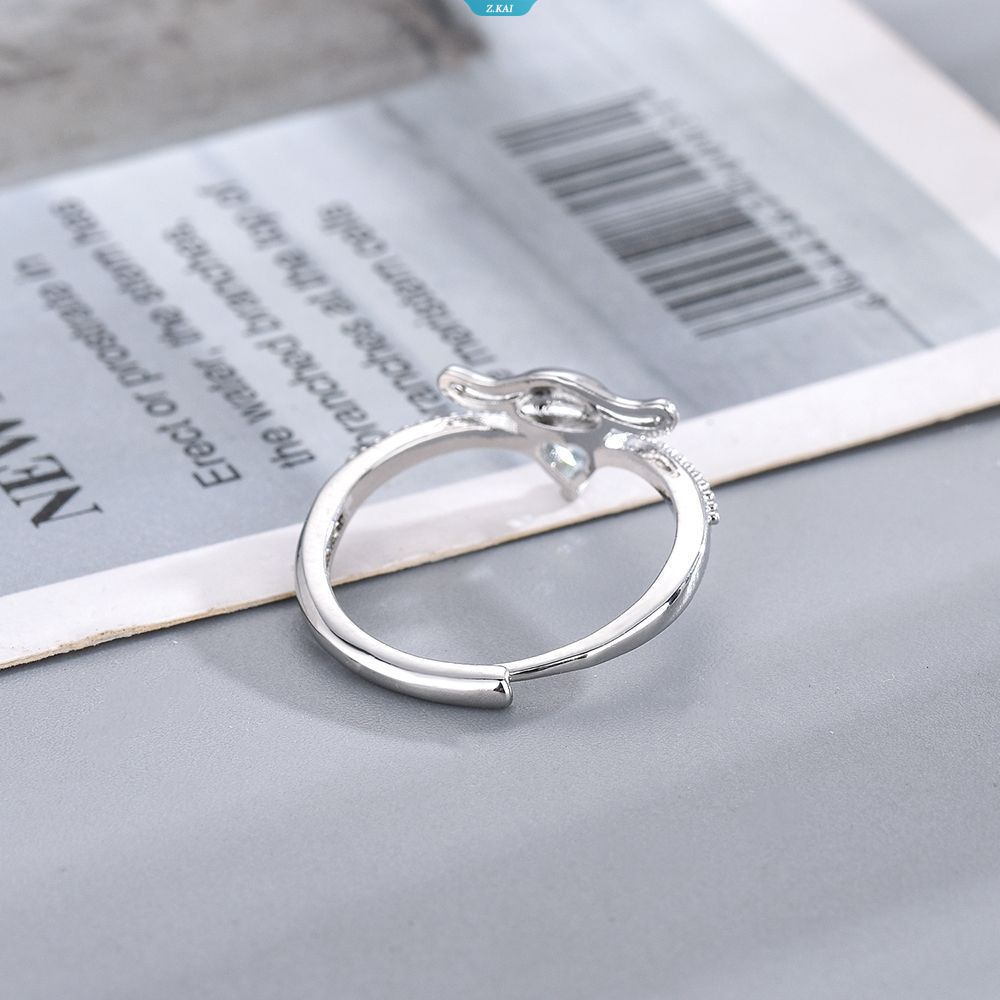 Cinnamoroll Cincin Jari Desain Terbuka Desain Niche Premium Fashion Perhiasan Cincin Untuk Wanita Gadis Muda Anak Hadiah Adjustable Animal Ring [ZK]