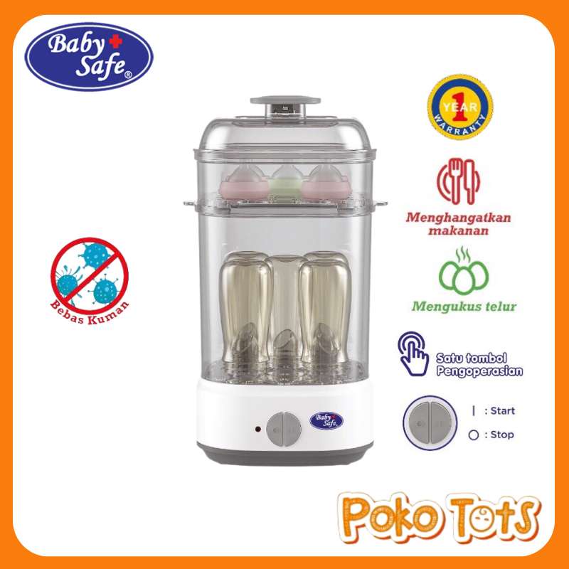 Baby Safe Sterilizer &amp; Food Warm Pensteril Botol dan Penghangat Makanan Bayi LB318 Baby Safe WHS