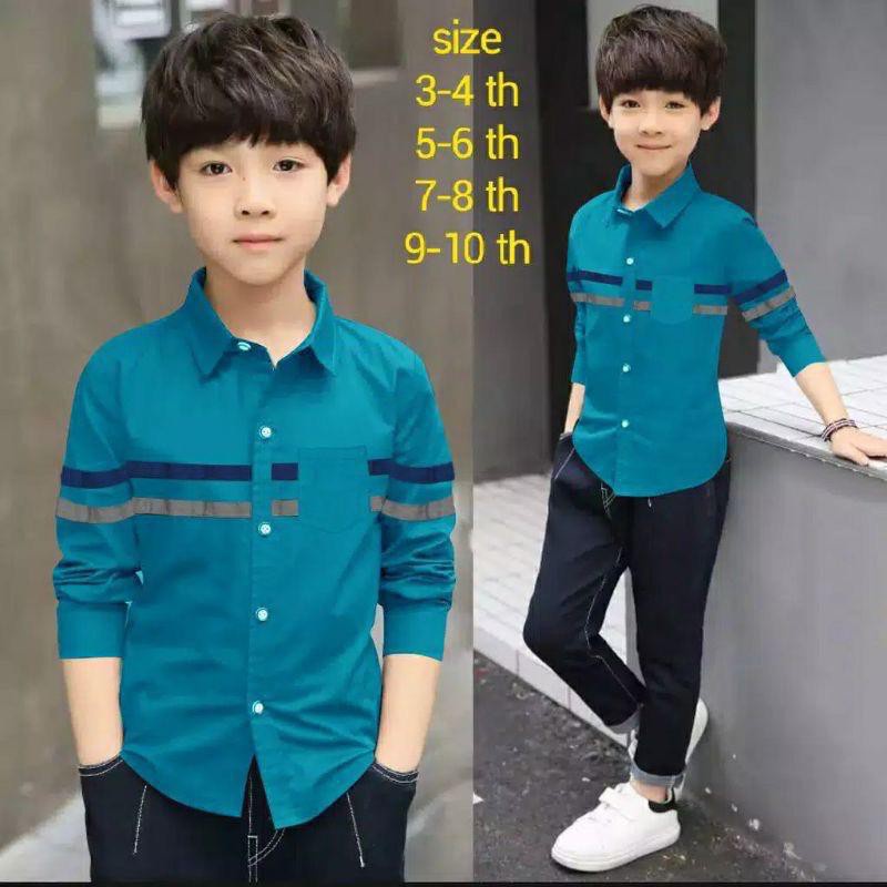 Bisa Bayar Ditempat/ BS//COD//BAJU KEMEJA ANAK//JUAN//KIDS FASHION LENGAN PANJANG//GOOD QUALITY//REAL PICT