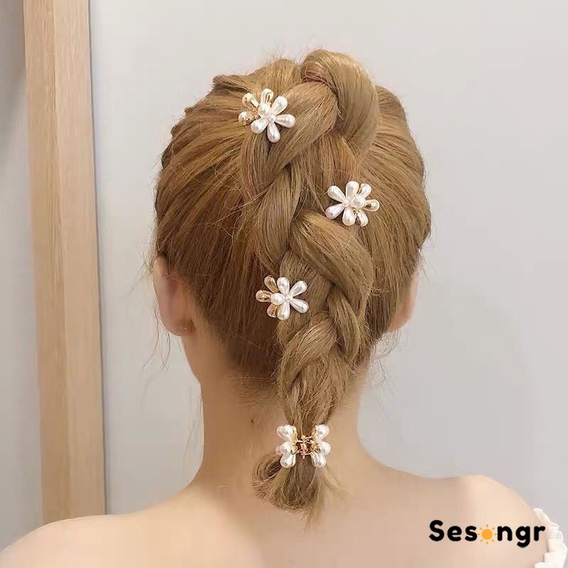 Jepit Rambut Bentuk Bunga Kamelia Aksen Mutiara Gaya Korea Untuk Hiasan Kepala Perempuan - SG