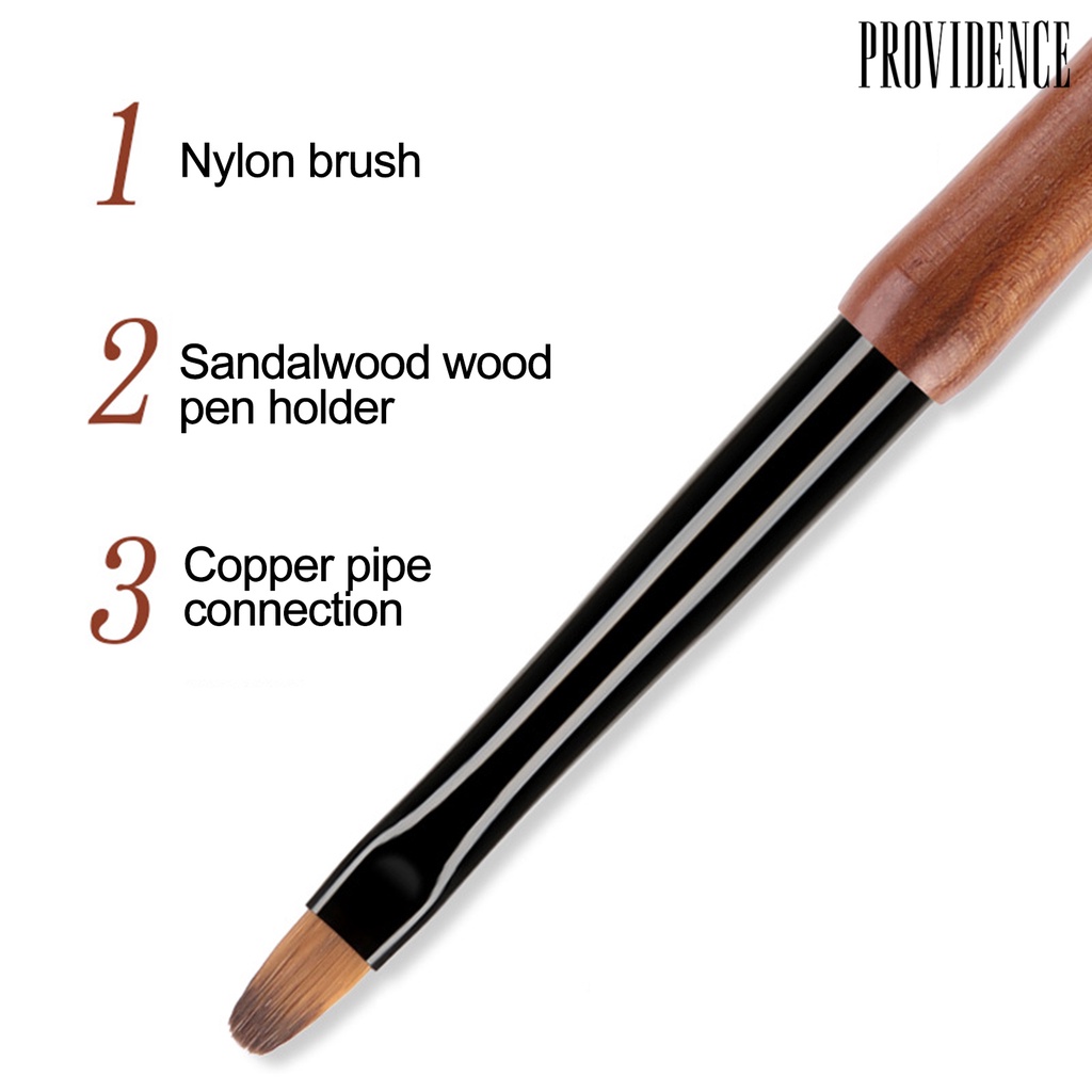 Providence Pena Lukisan Kuku Bulu Lembut Pegangan Ergonomis Nyaman Mudah Diterapkan Grip Nyaman Hemat Tenaga Kerja Cendana Manicures Brush Nail Painting Drawing Pen