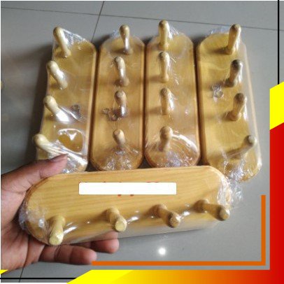gantungan kunci kayu / gantungan dinding kayu 4 kait custom / kapstok baju unik / kapstok serbaguna