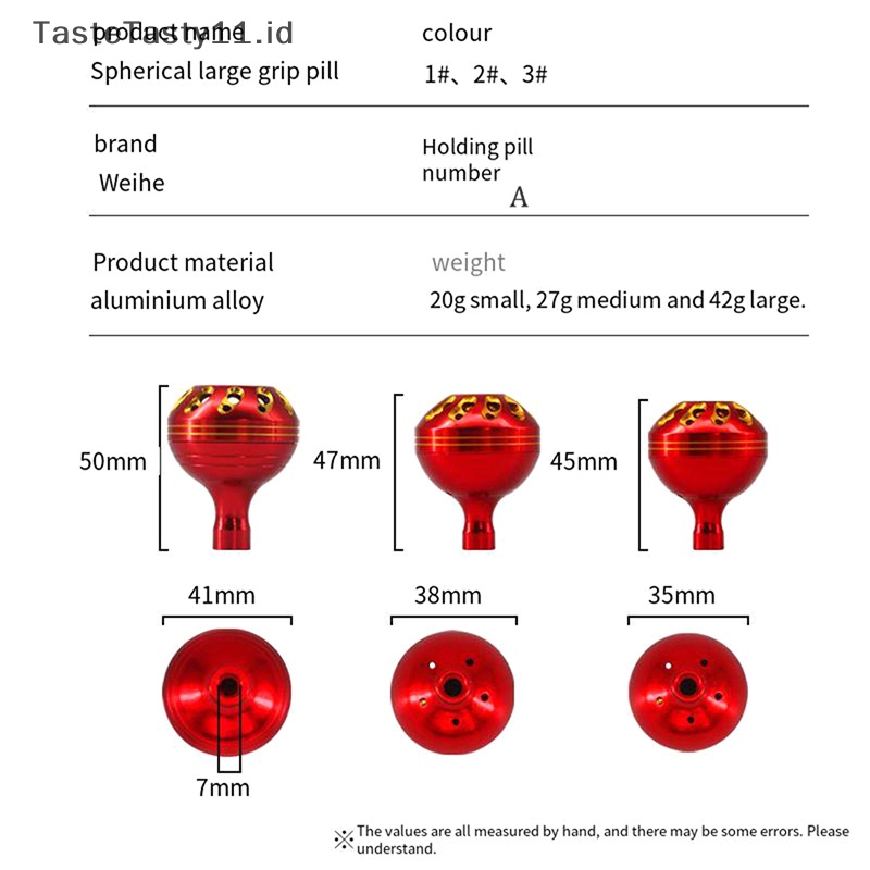 Tastetasty 35~41mm Handle Knob Untuk Shimano stella nasci stradic vanford Daiwa Luvias Ballistic Ryobi Spinning.