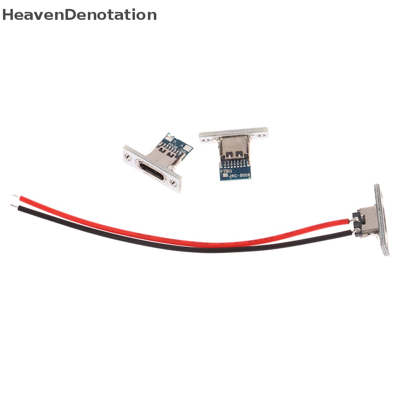 [HeavenDenotation] Usb Jack Type-C 2Pin 2P 4P Waterproof Strip Line Of Solder Joint Female Connector Jack Charging Port USB Tipe C Socket Connector HDV