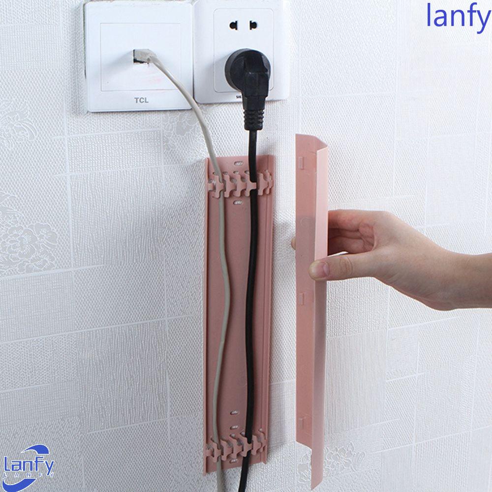 Lanfy Penutup Kabel 30CM Self Adhesive Wall Cord Network Cable Raceway Cable Organizer