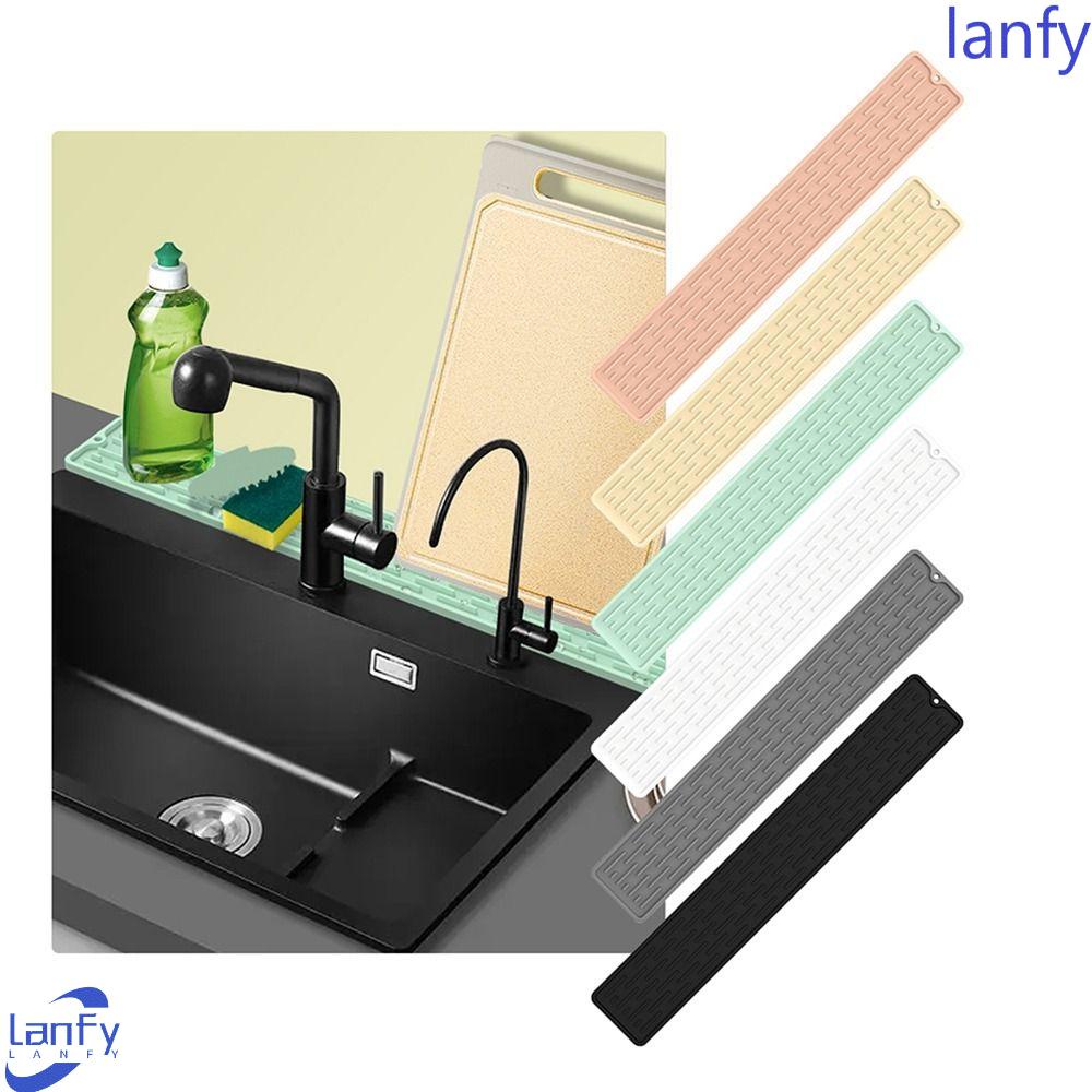 Lanfy Faucet Mat Waterproof 1Pcs Non-slip Bathroon Aksesoris Splash Anti-Selip Pelindung Meja