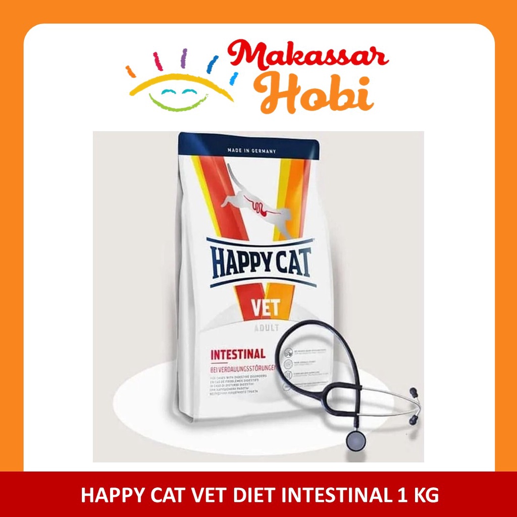 Happy Cat Vet Intestinal 1 kg Makanan Kucing RC Gastro i/d Diet Diare