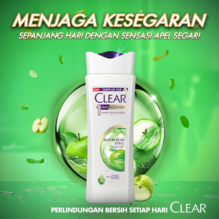 CLEAR Shampoo Super Fresh Apple 160Ml