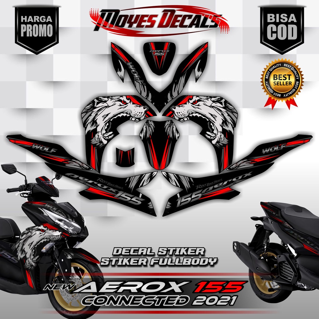 decal new aerox 2021 decal yamaha aerox connected full body wolff