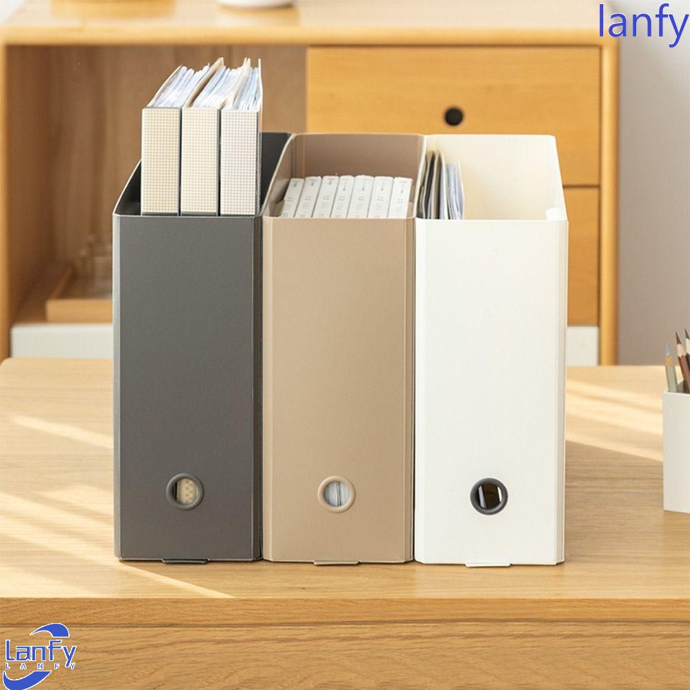 Lanfy Organizer Desktop Lipat 3warna Alat Tulis Siswa Sederhana Buku Pensil Serba Serbi Arsip Kertas Akad Organizer A4 File Organizer Box