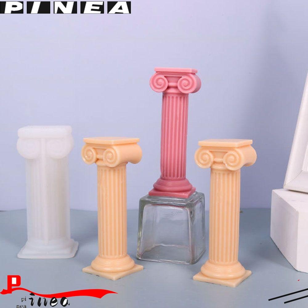 Nanas Klasik Kolom Romawi Perlengkapan Pernikahan Clay Tools Candle Mould 3D Art Wax Mold