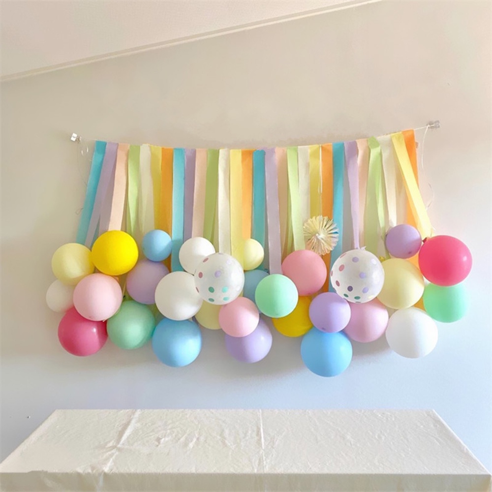 30pcs/set Balon Pita Kertas Warna-Warni Untuk Dekorasi Ulang Tahun Taman Photoshoot Piknik Outdoor Dan Tk