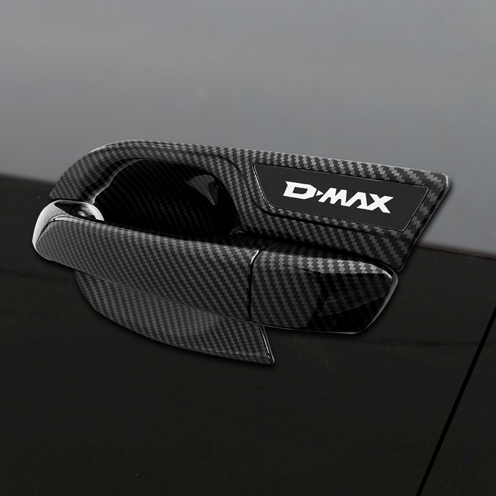 Untuk Isuzu D-max Dmax 20212022 2023 4Pcs Carbon Fiber Car Handle Cover Pegangan Mangkok Stiker Cover Aksesoris Eksterior