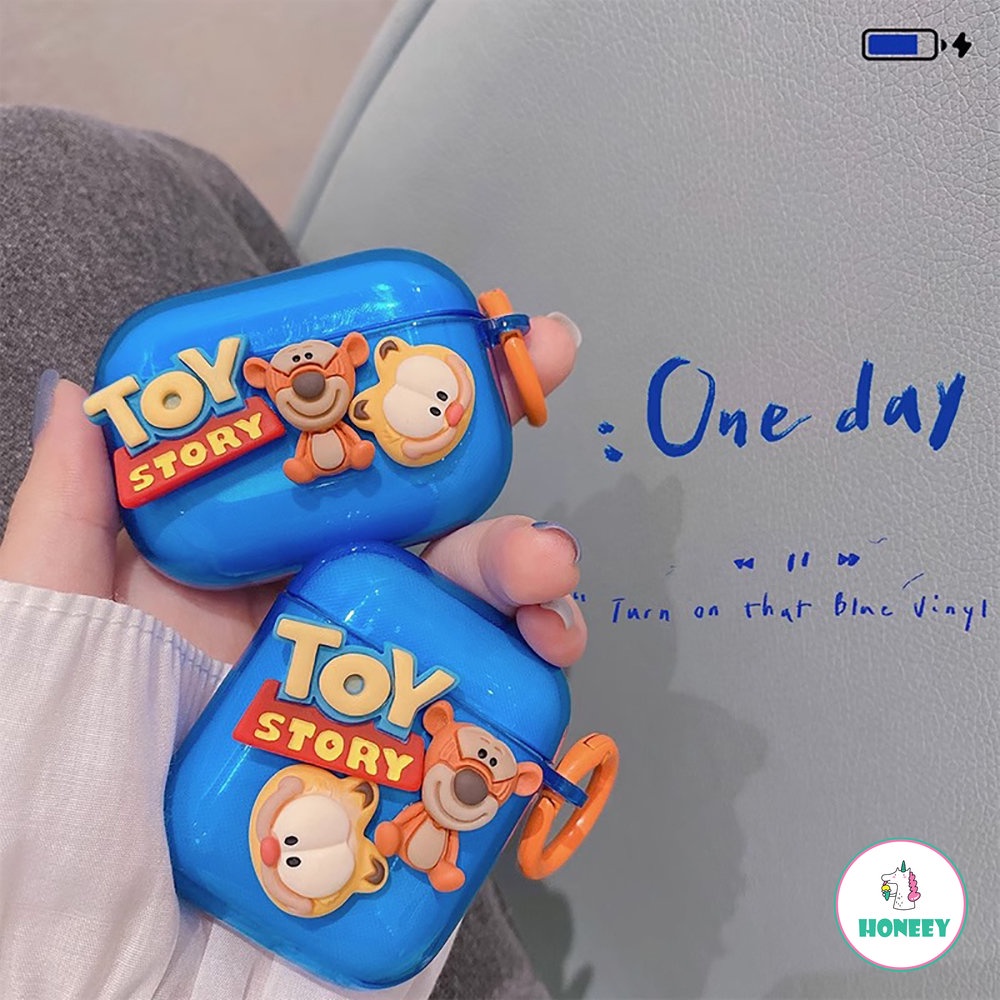 3d Cute Toy Story Blue Silicone Soft Headphone Case Untuk Apple AirPods 12 2 AirPods Pro Wireless Bluetooth Charging Box