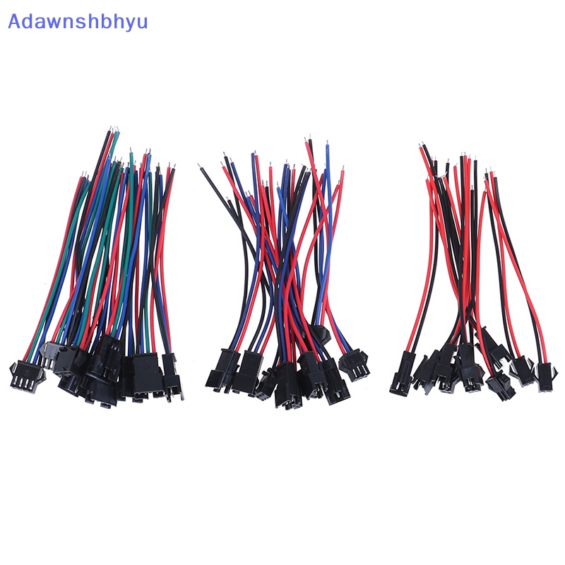 Adhyu 5pasang SM 2Pin 3Pin 4Pin Male Dan Female Konektor Kawat LED Strip 20cm ID