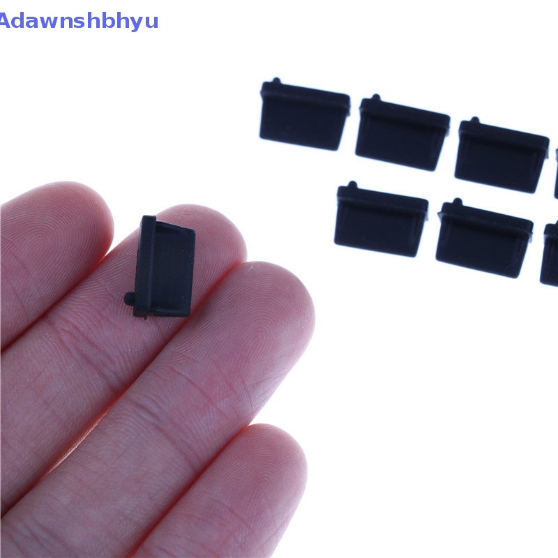 Adhyu 10pcs Karet Hitam A Type Female USB Anti Debu Pelindung Colokan Stopper Cover ID