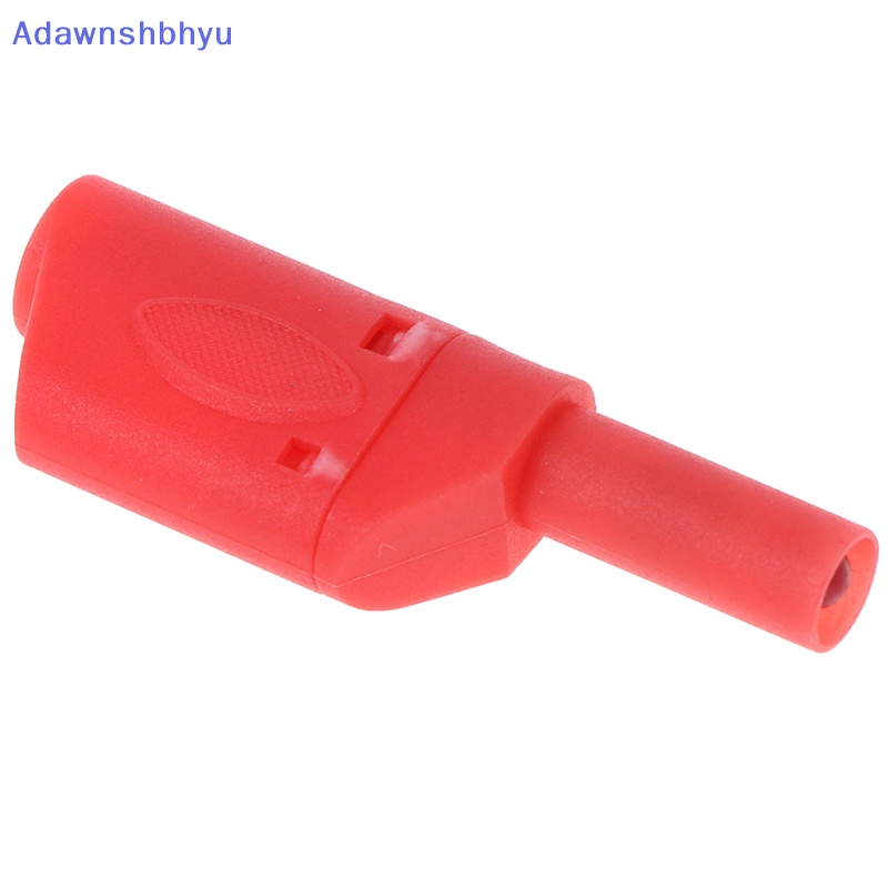 Adhyu 10pcs safety 4mm male stackable banana plug connector Terbungkus ID Sepenuhnya insulated