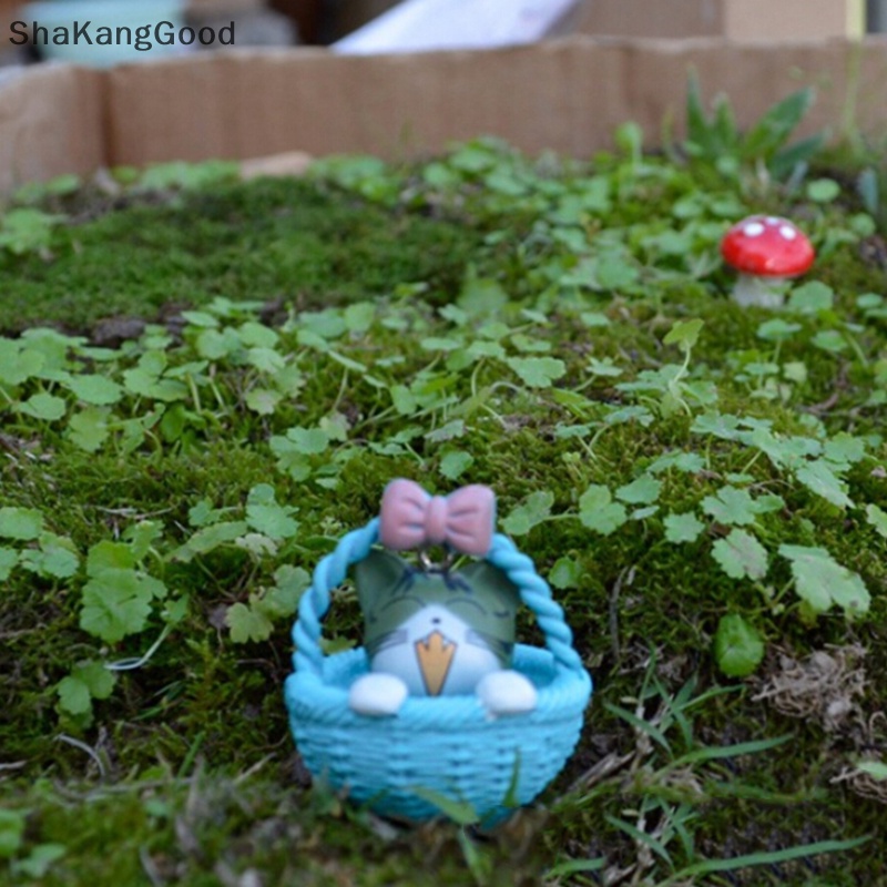 Ornamen Kucing Taman Selip Patung Miniatur Kerajinan Resin Tanaman Peri Dekorasi Rumah Boneka SKK