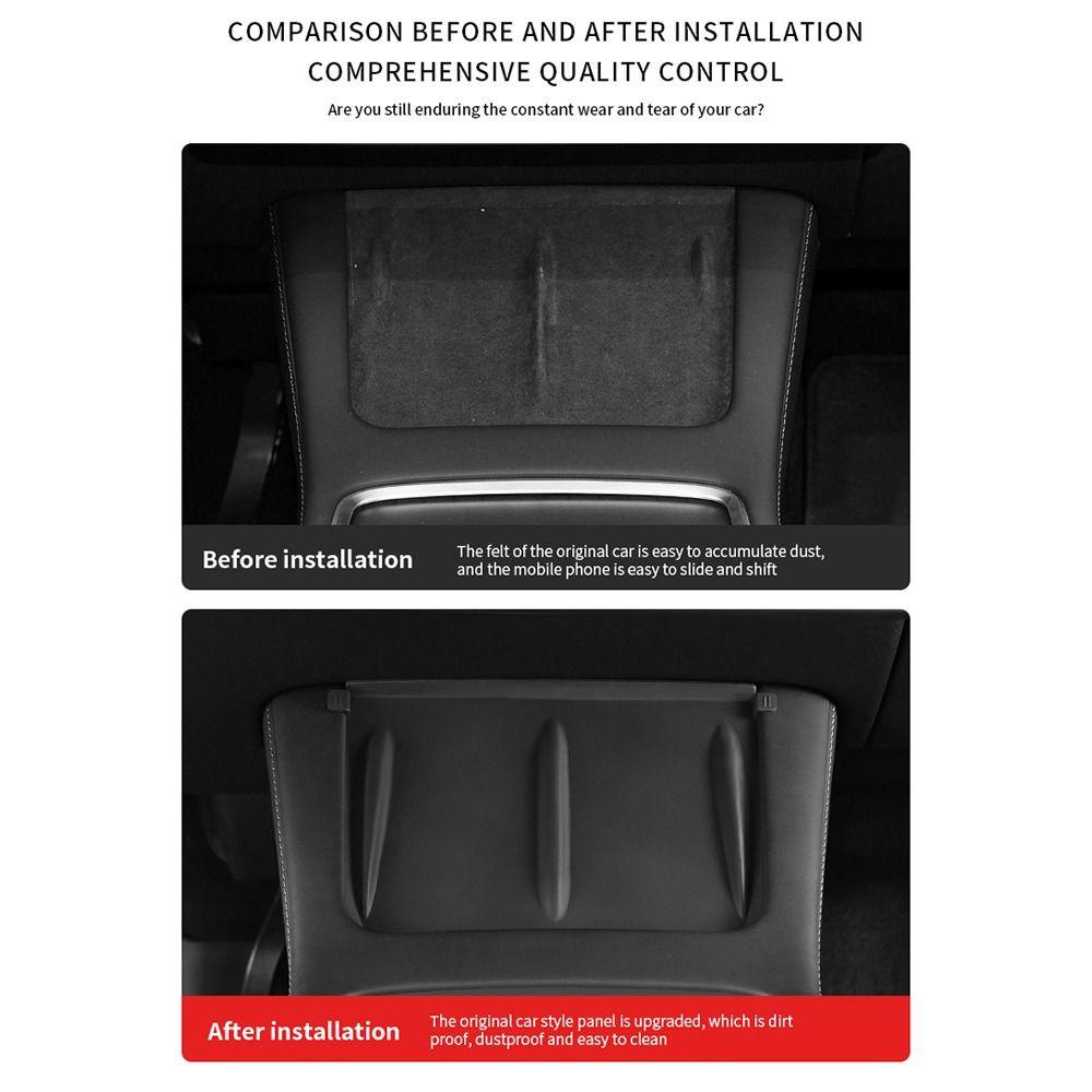 Populer Wireless Charging Mat Aksesoris Interior Kontrol Tengah Mobil Anti Debu Untuk Tesla Model3/Y