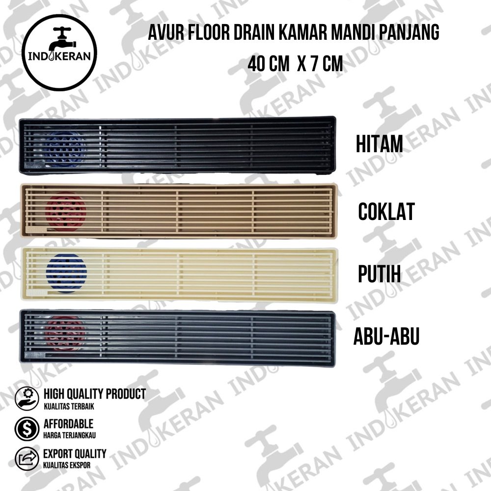 AMICO - Avur Floor Drain Kamar Mandi Panjang 40 CM x 7 CM