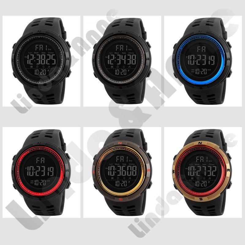 PROMO!!! Jam Tangan Pria Digital Tali Rubber Anti Air/Jam Tangan Pria Digital Strap Rubber  Water Resistant