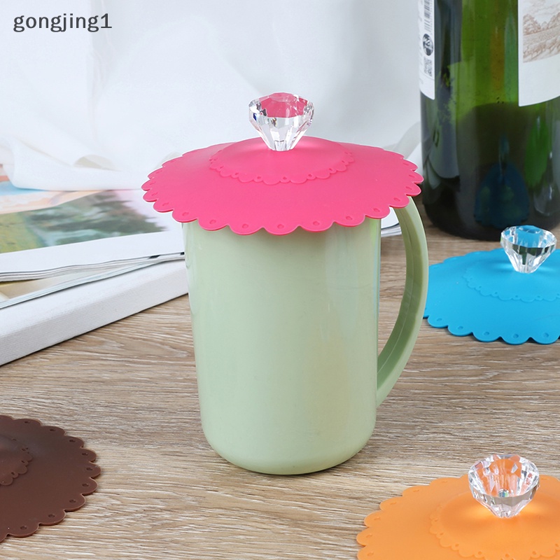 Ggg 1pc Silikon Gelas Anti Debu Diamond Cup Lid Cover Tutup Hisap Mug Kopi ID